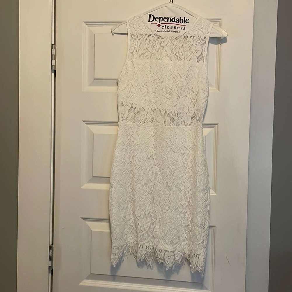 White lace dress
